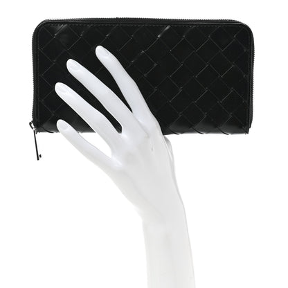 Bottega Veneta Nappa Intrecciato Zip Around Wallet Black 2 of 7