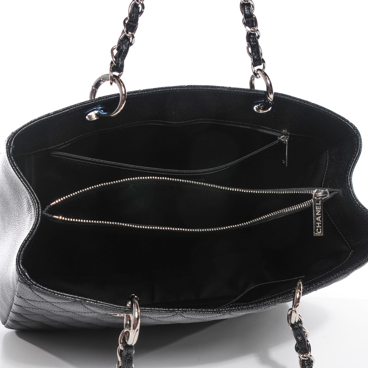 Caviar Quilted Grand Shopping Tote GST Black