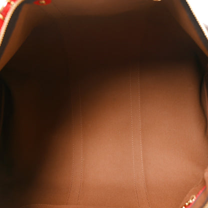 Louis Vuitton Calfskin Monogram Keepall Bandouliere 50 Coquelicot 4 of 8