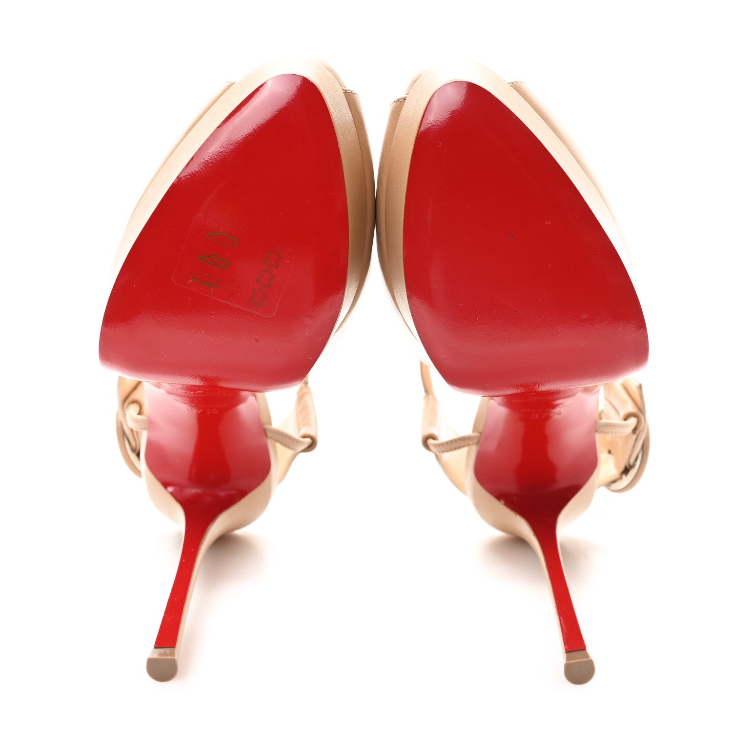 Christian Louboutin Nappa Hollandrive 130 Pumps 37.5 Nude 6 of 9