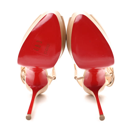 Christian Louboutin Nappa Hollandrive 130 Pumps 37.5 Nude 6 of 9