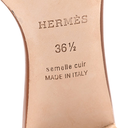 Hermes Calfskin Oasis Sandals 36.5 Gold 7 of 11