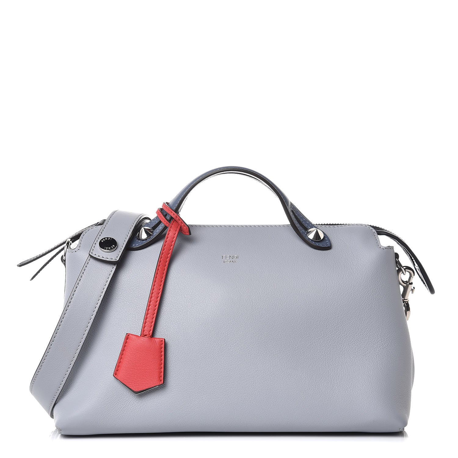 Fendi Vitello Dolce 4 Color Medium By The Way Boston Bag Ardesia Fiamma Multicolor 1 of 12