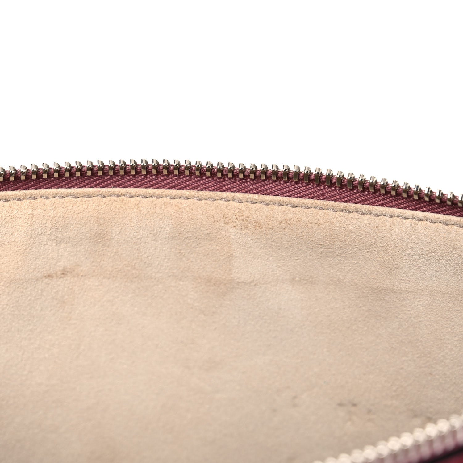 Gucci GG Supreme Monogram Blooms Suede Large Zip Pouch Beige Multicolor Dry Rose 8 of 11