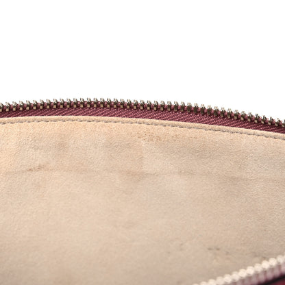 Gucci GG Supreme Monogram Blooms Suede Large Zip Pouch Beige Multicolor Dry Rose 8 of 11