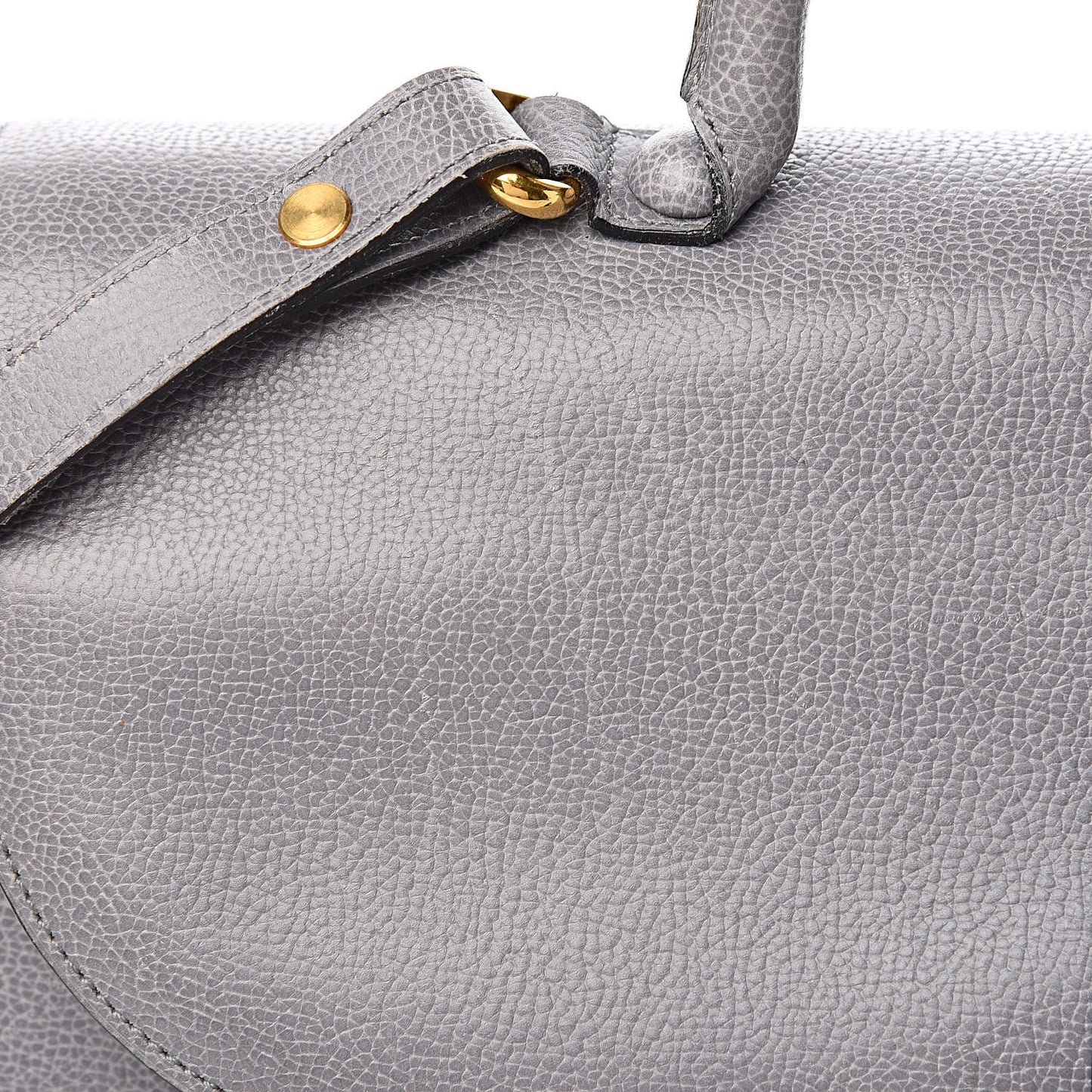 Grained Calfskin Brillant Briefcase Grey
