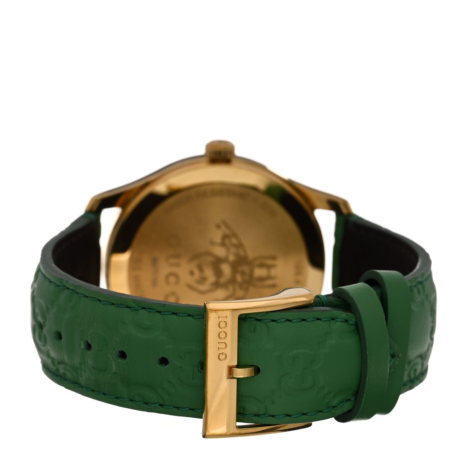 Gucci Stainless Steel Calfskin 38mm G-Timeless Quartz Watch Green 3 of 4