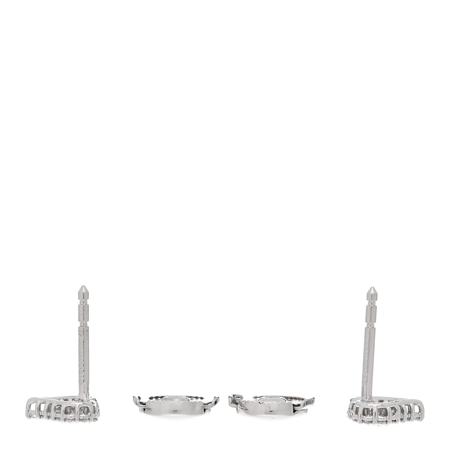 Platinum Diamond Extra Mini Heart Earrings