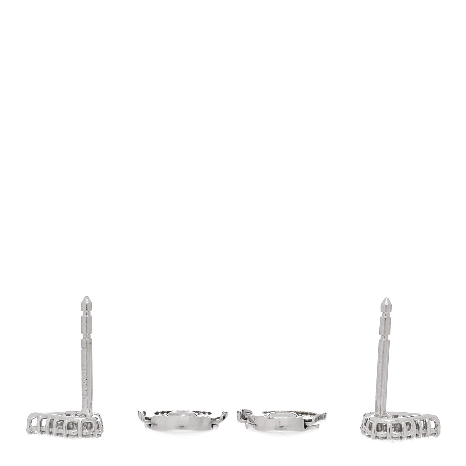 Tiffany Platinum Diamond Extra Mini Heart Earrings 3 of 5