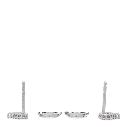 Tiffany Platinum Diamond Extra Mini Heart Earrings 3 of 5
