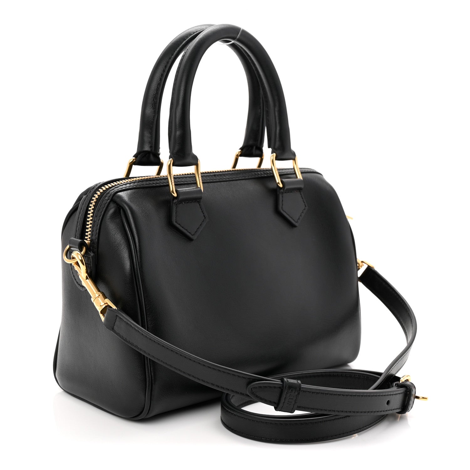 Celine Smooth Calfskin Triomphe Small Boston Bag Black 3 of 11