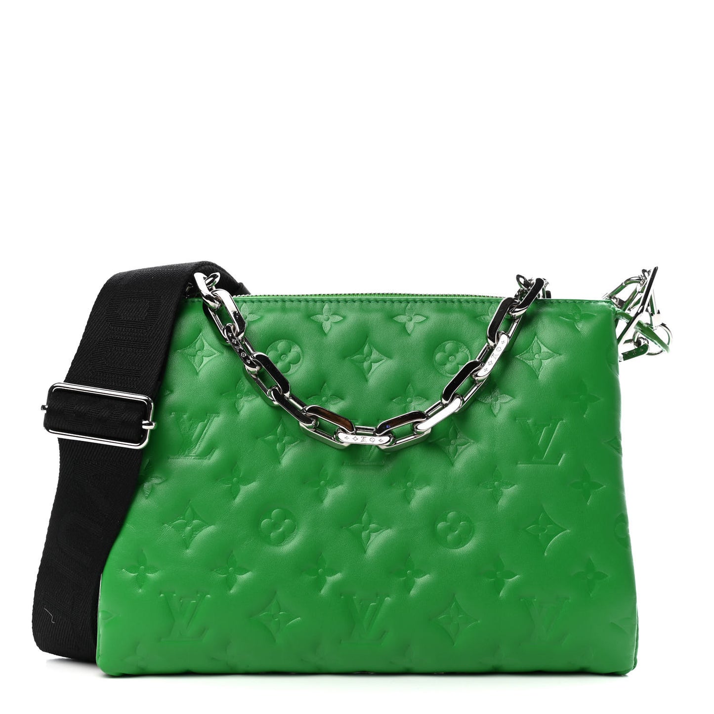 Lambskin Embossed Monogram Coussin PM LV Motion Green