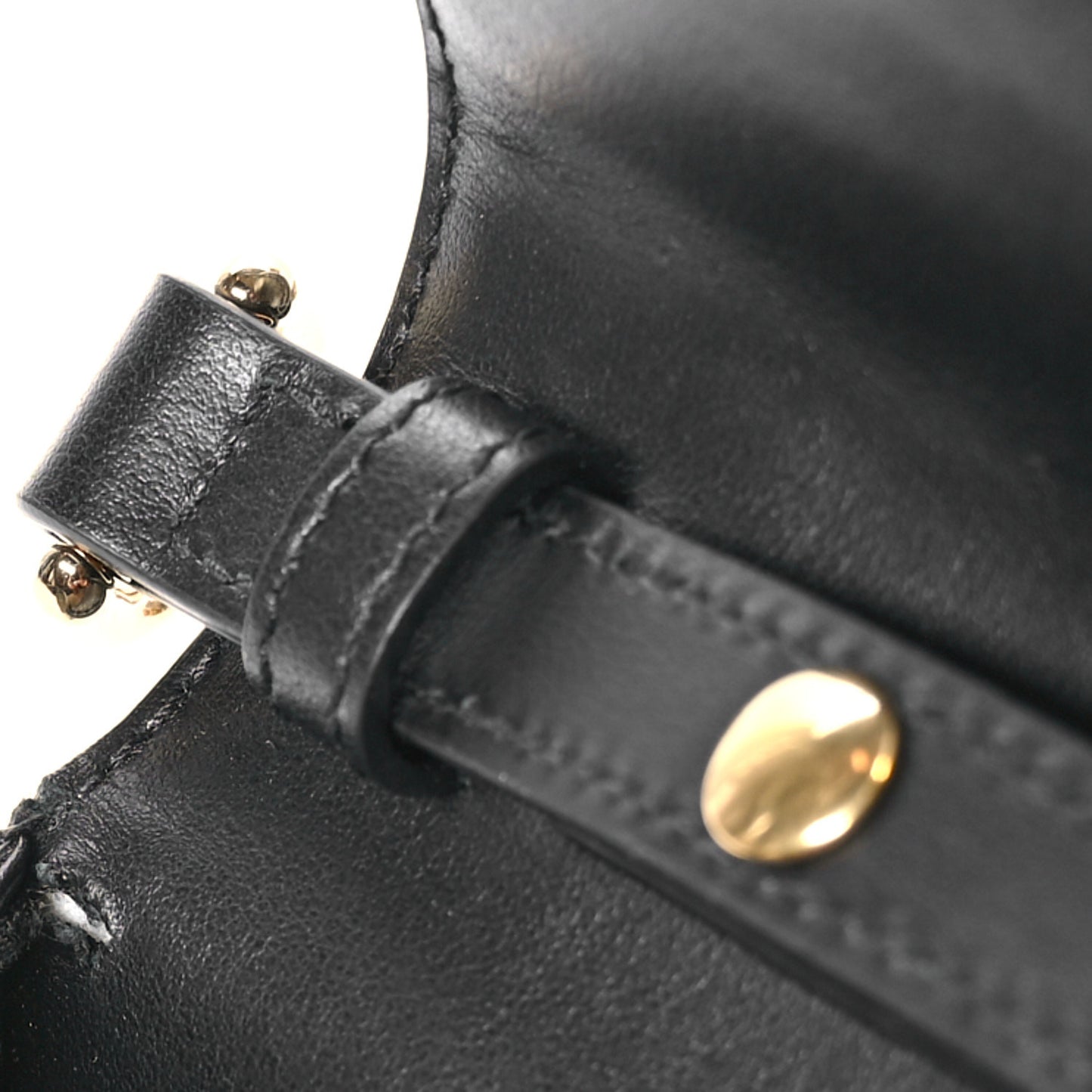 Calfskin GG Matelasse Mini Top Handle Shoulder Bag Black