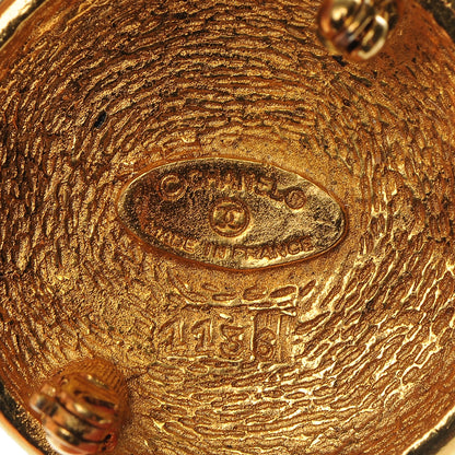 Chanel CC Sunburst Brooch Gold 4 of 4