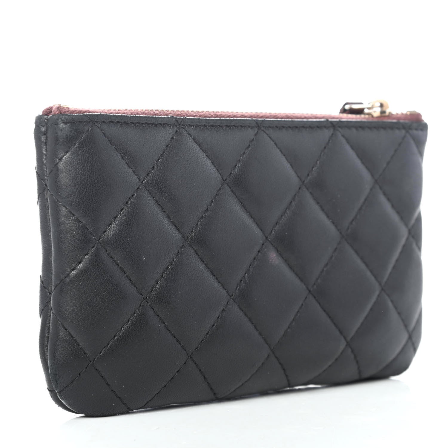 Chanel Lambskin Quilted Small Cosmetic Case Black 2 of 4