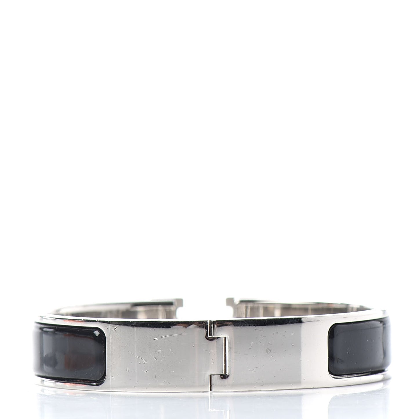 Enamel Narrow Clic Clac H Bracelet PM Black