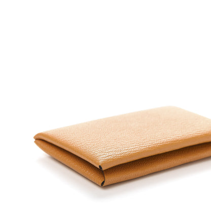 Hermes Chevre Mysore Calvi Card Case Moutarde 8 of 10