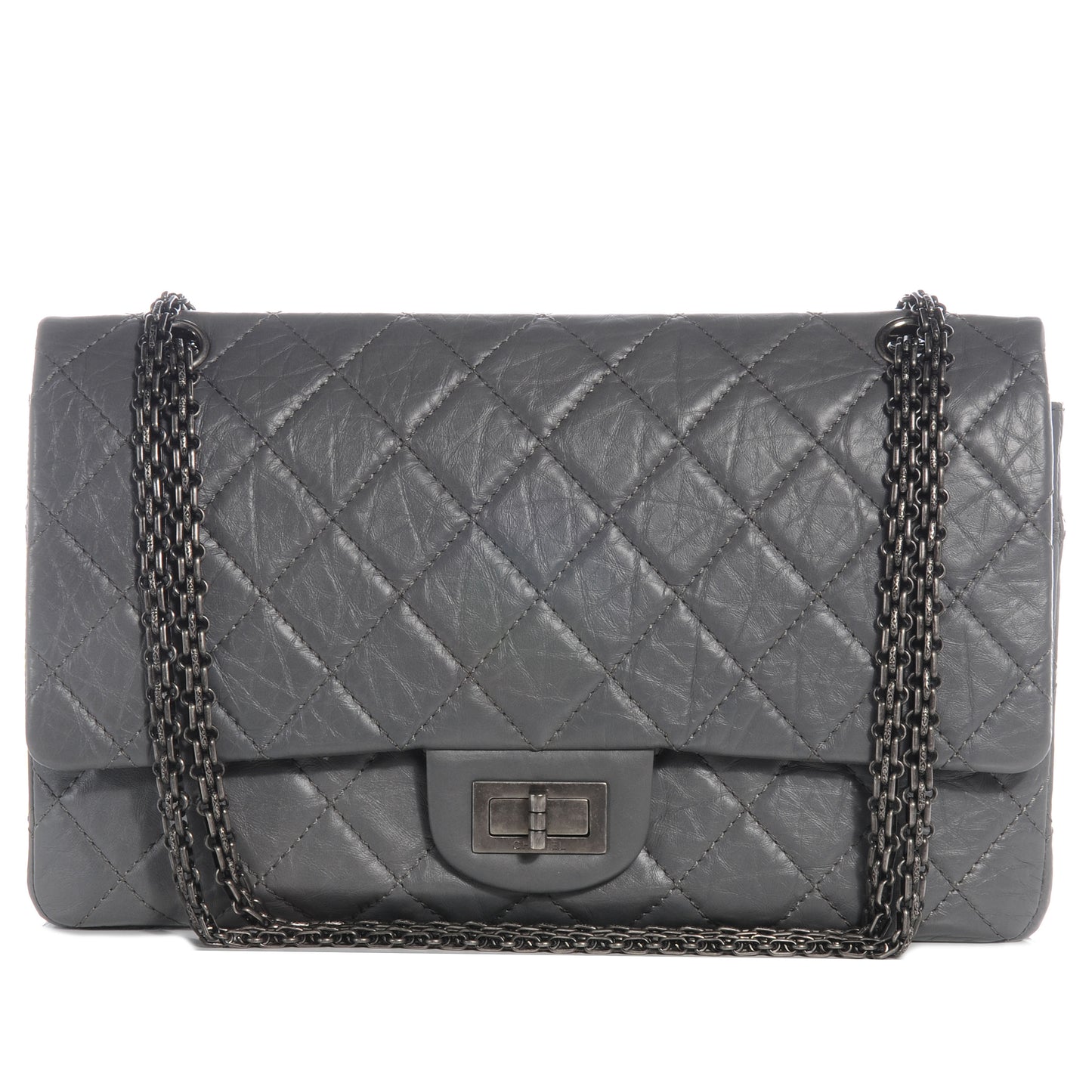 Aged Calfskin 2.55 Reissue 227 Flap Grey
