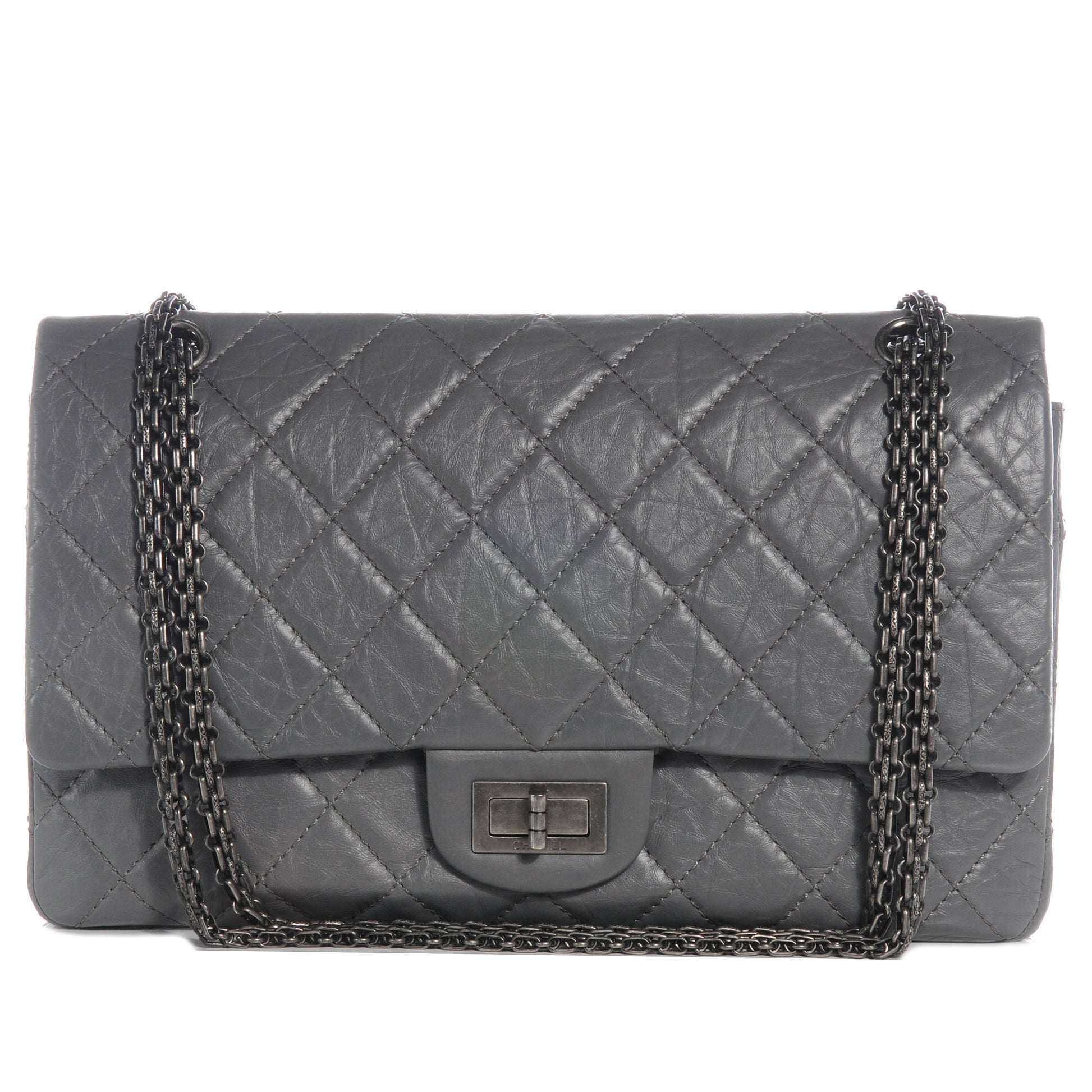 Chanel Aged Calfskin 2.55 Reissue 227 Flap Grey 1 of 8