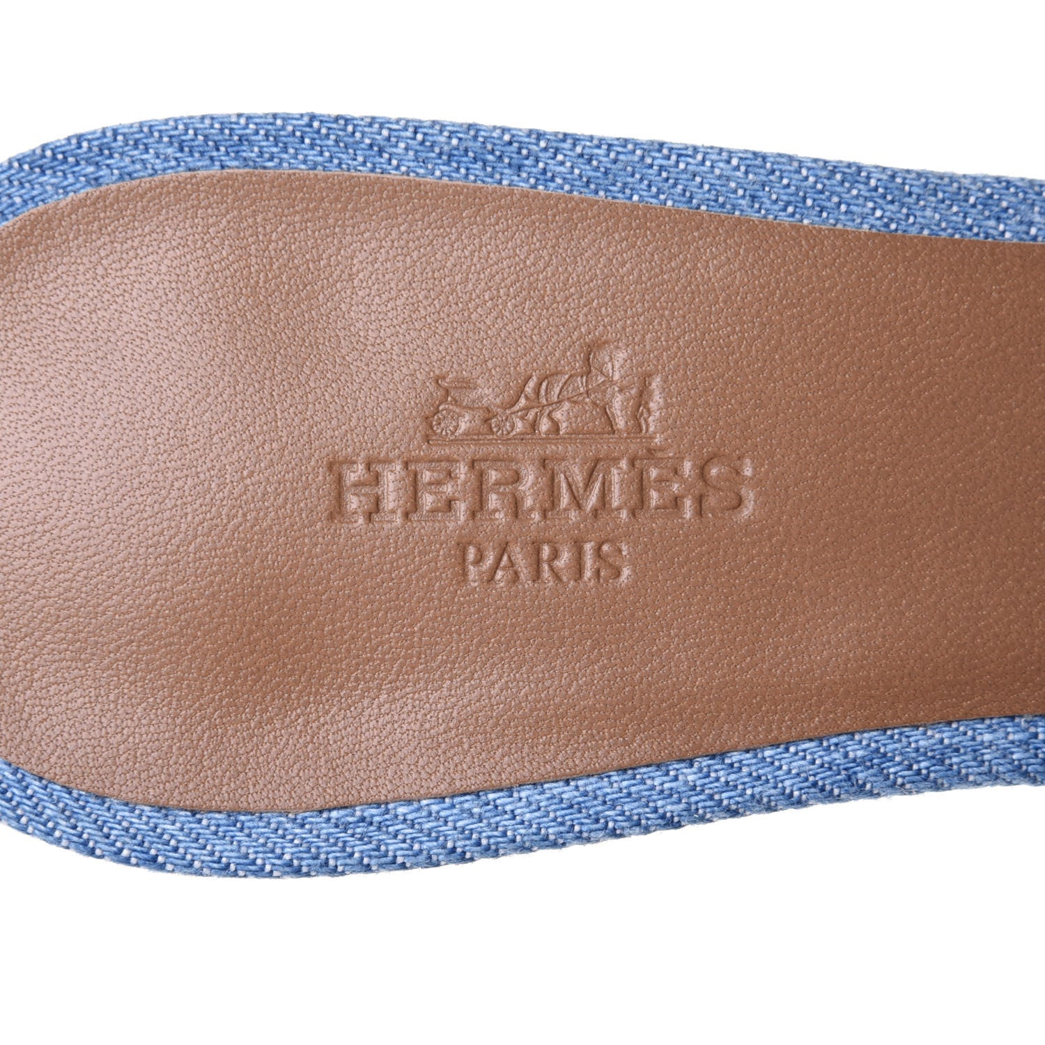 Hermes Denim Oasis Sandals 36 Bleu Clair 9 of 11