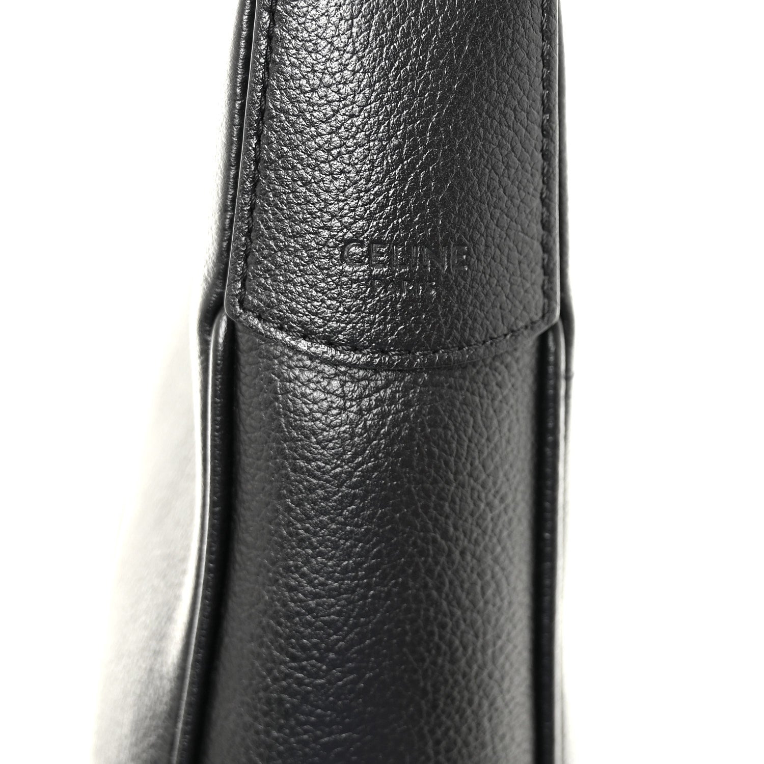 Celine Supple Calfskin Cuir Triomphe Small Heloise Shoulder Bag Black 6 of 11