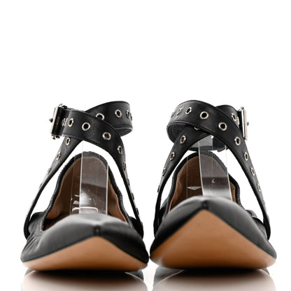 Valentino Garavani Nappa Love Latch Ballerina Flats 37 Black 2 of 9
