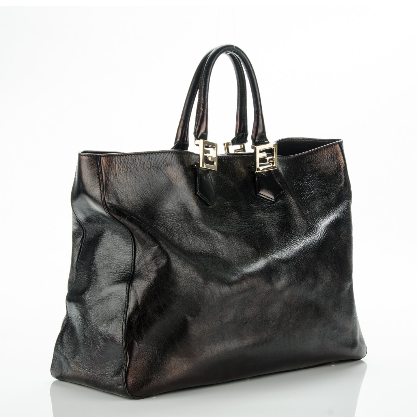 Vitello Acqua Large Twins Tote Black