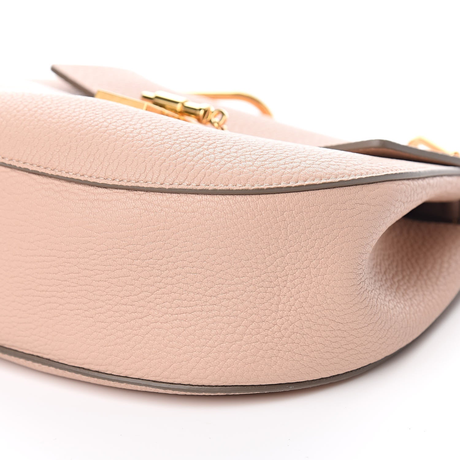 Chloe Grained Lambskin Drew Shoulder Bag Cement Pink 9 of 10