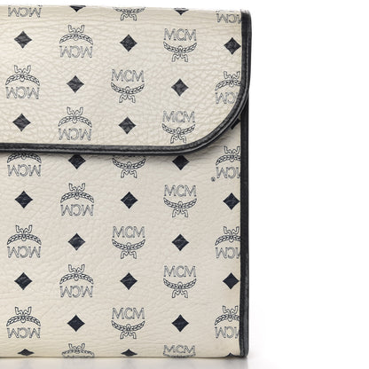 MCM Visetos Pouch White Black 11 of 13