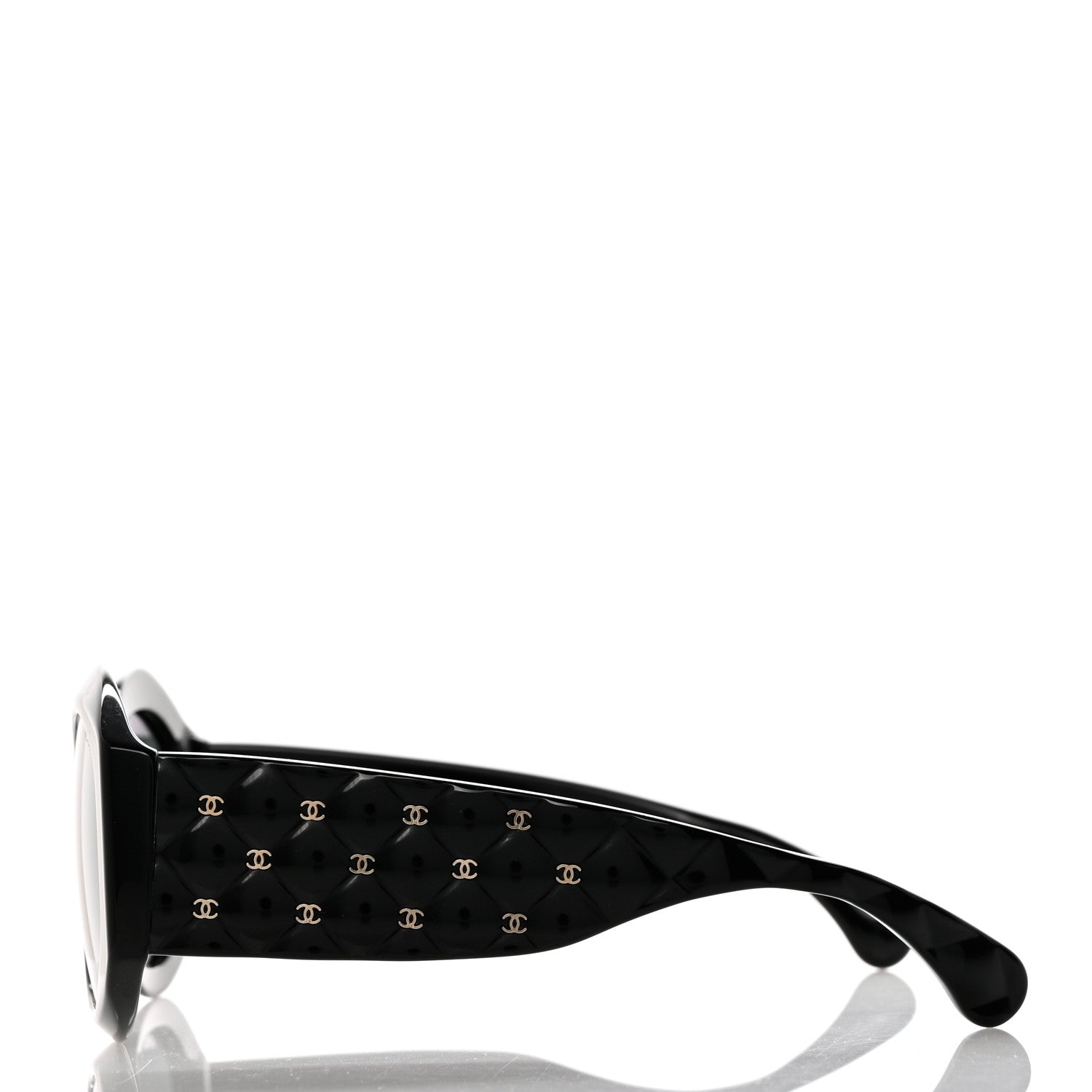 Chanel Acetate Quilted CC Sunglasses 5486 Black 3 of 8