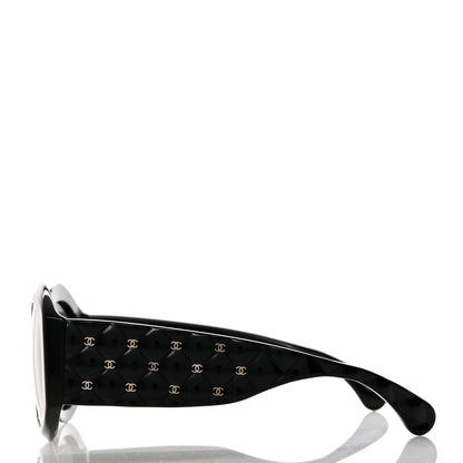 Chanel Acetate Quilted CC Sunglasses 5486 Black 3 of 8