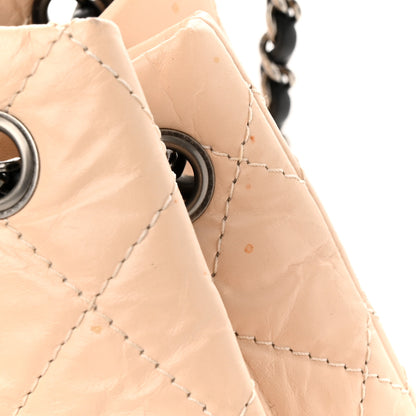 Chanel Aged Calfskin Quilted Small Gabrielle Backpack Beige Black 11 of 11