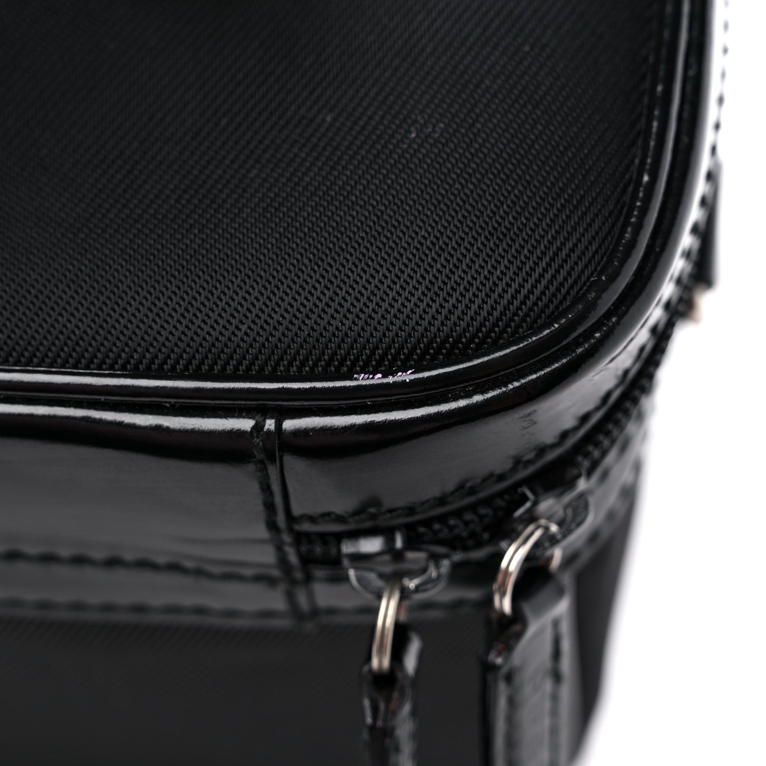 Gucci Canvas Patent Calfskin Bamboo Cosmetic Case Black 13 of 13
