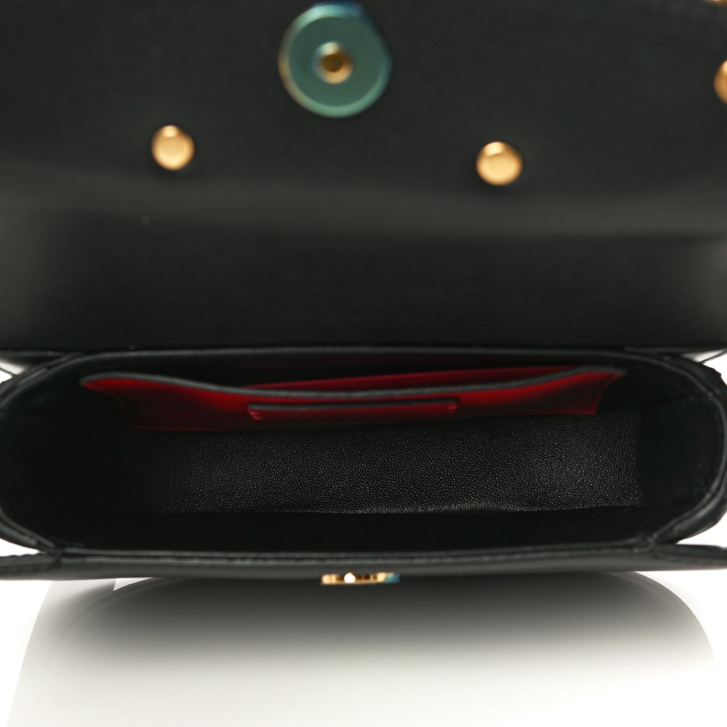 Calfskin Small Supervee Crossbody Bag Black