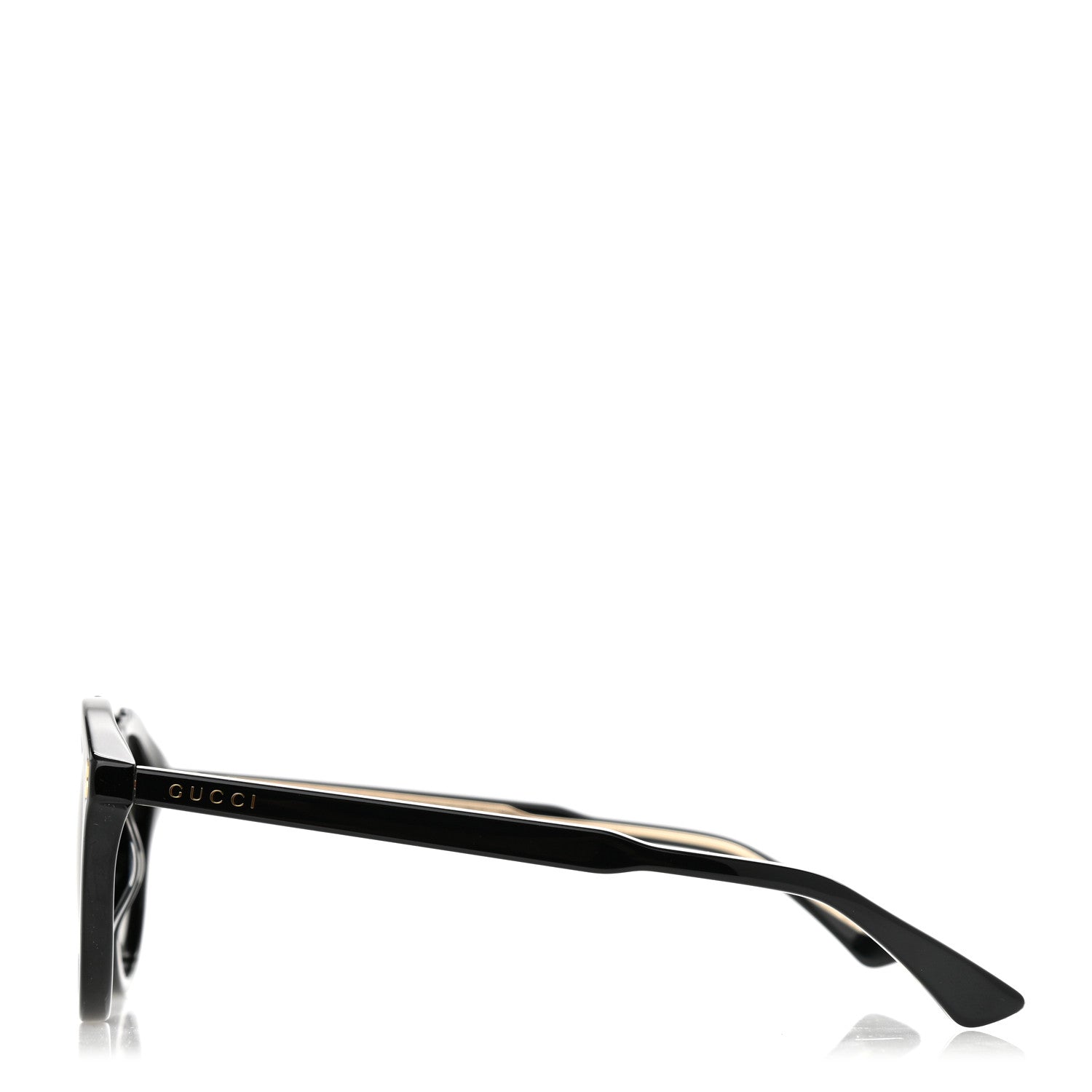 Gucci Round Avana Sunglasses GG0124SA Black Tortoise 3 of 9