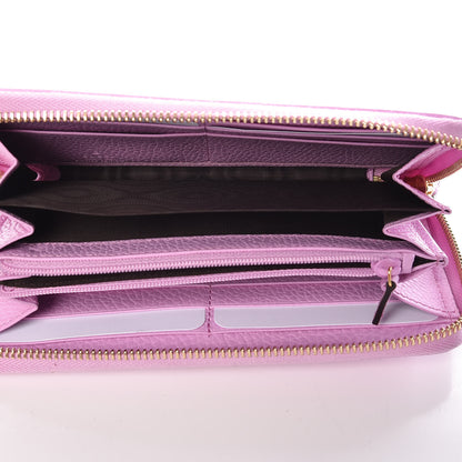 Gucci Dollar Calfskin GG Marmont Bosco Zip Around Wallet Malva 5 of 8