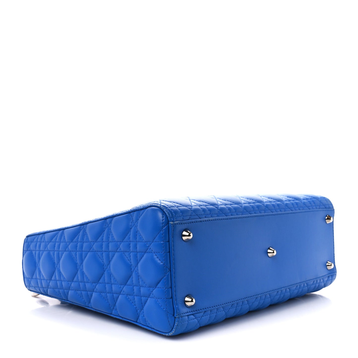 Lambskin Cannage Large Lady Dior Blue