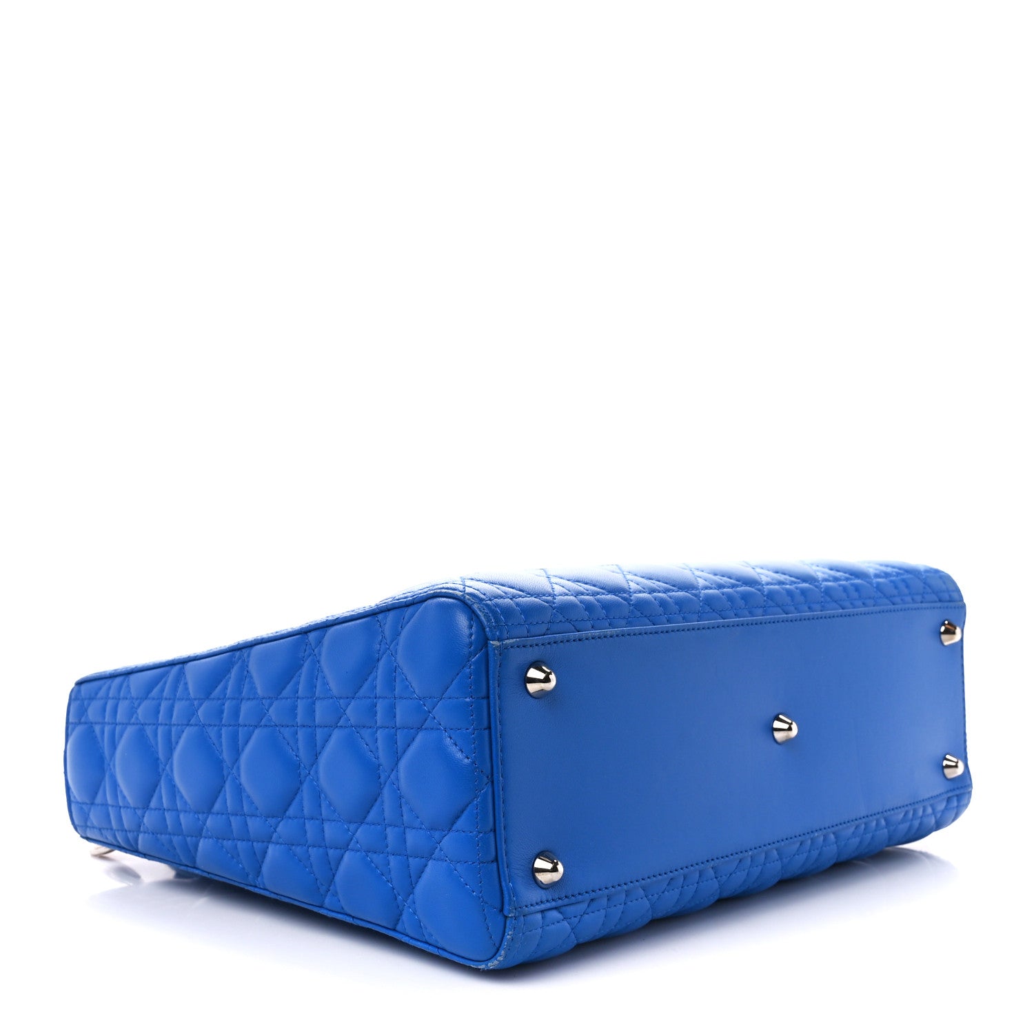 Christian Dior Lambskin Cannage Large Lady Dior Blue 4 of 10