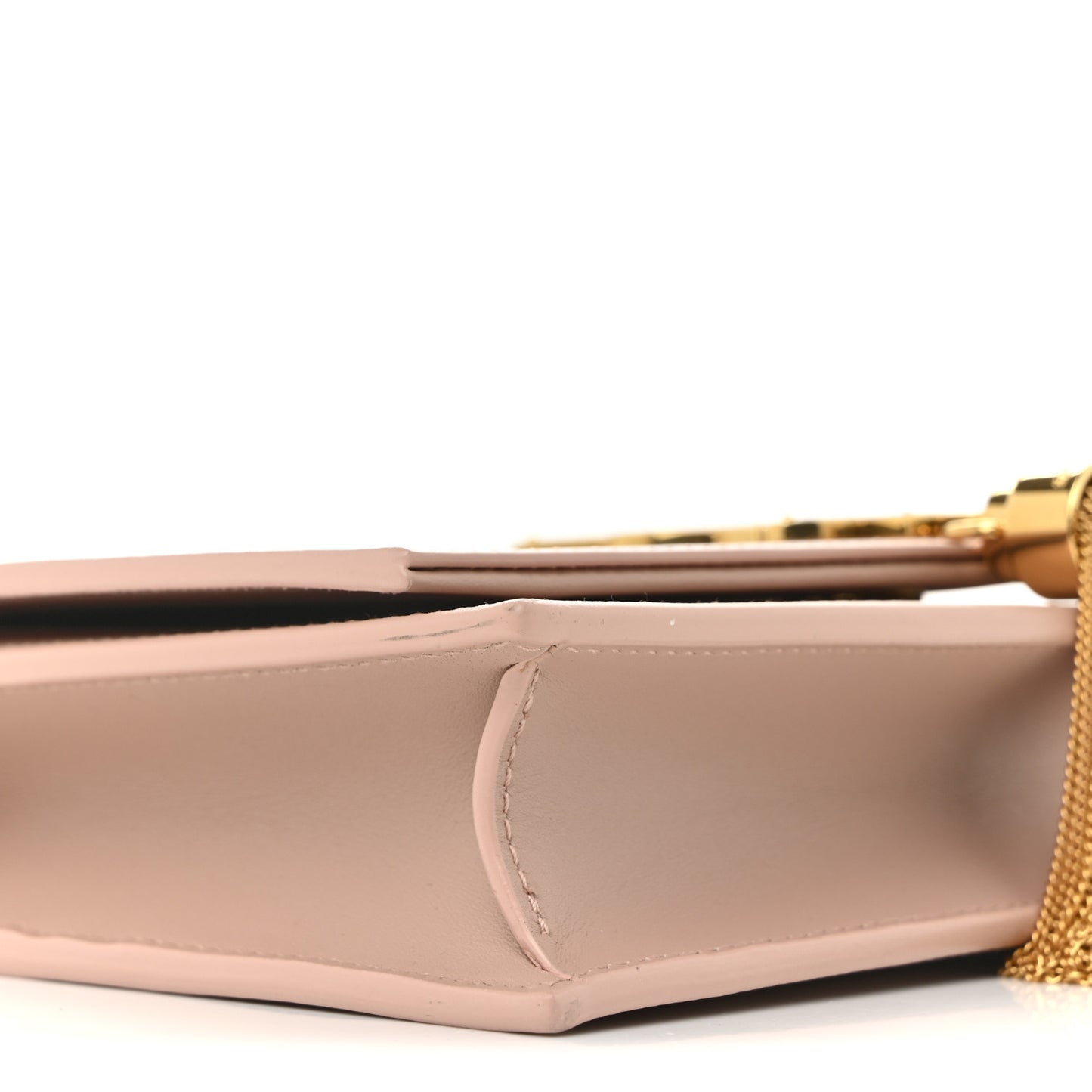 Smooth Calfskin Classic Monogram Kate Tassel Chain Wallet Pale Pink