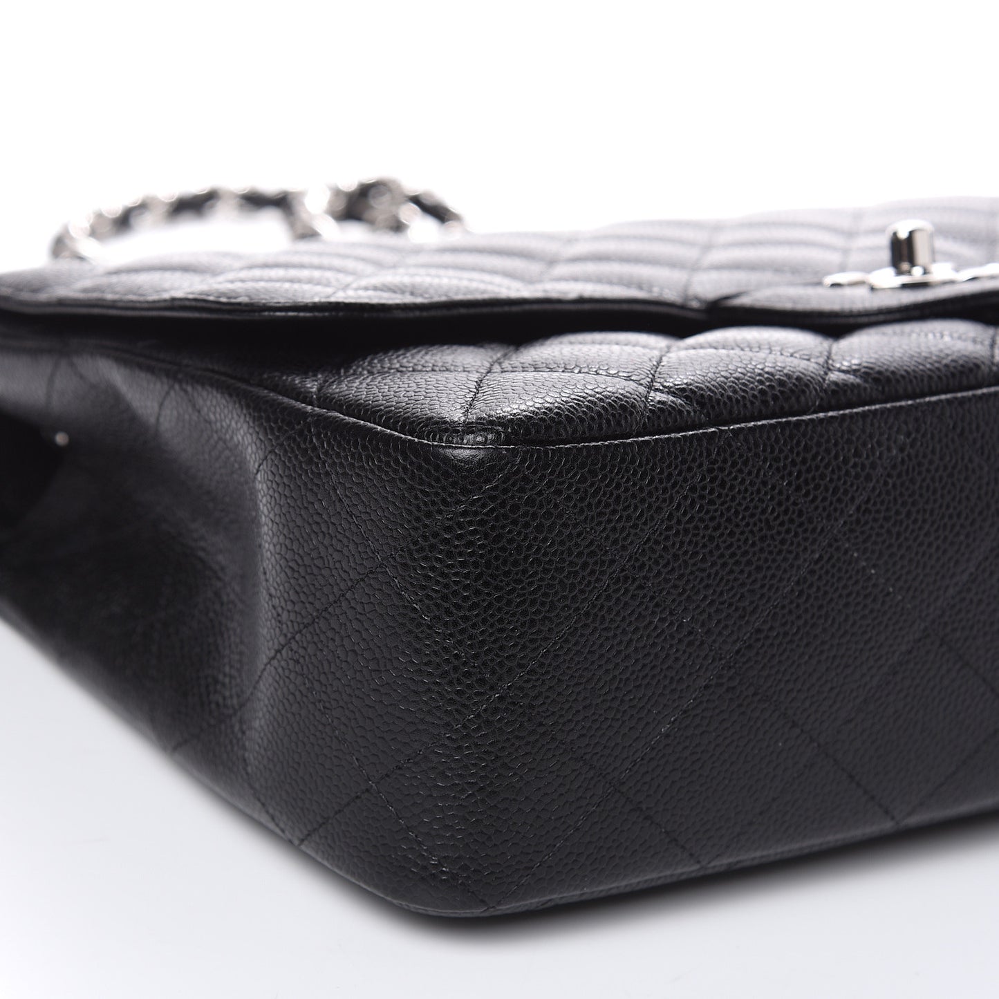 Caviar Quilted Jumbo Single Flap Black
