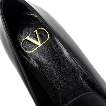 Valentino Garavani Nappa Vlogo Loafers 38 Black 8 of 10