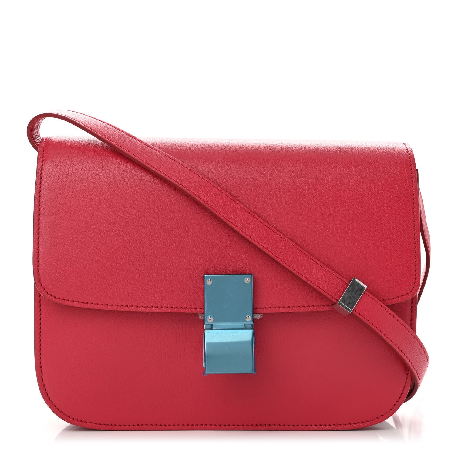 Celine Goatskin Medium Classic Box Flap Bag Dark Pink 1 of 10