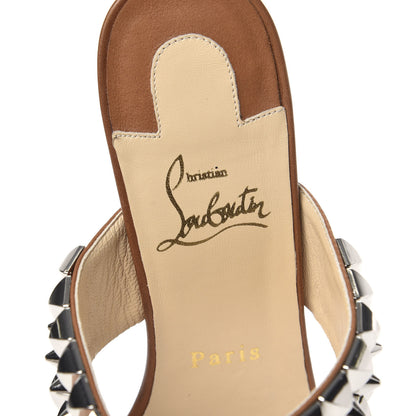 Christian Louboutin Calfskin Tina Goes Mad 55 Slide Sandals 38.5 Cuoio 6 of 10
