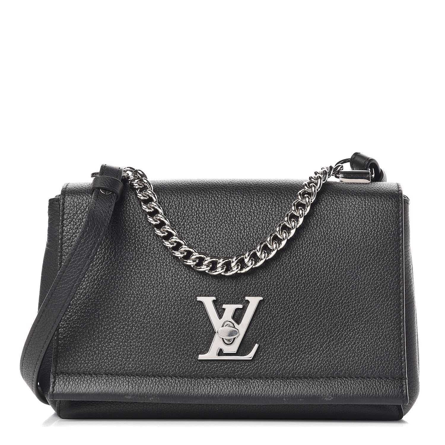 Louis Vuitton Calfskin Lockme II Chain Bag BB Black 1 of 11