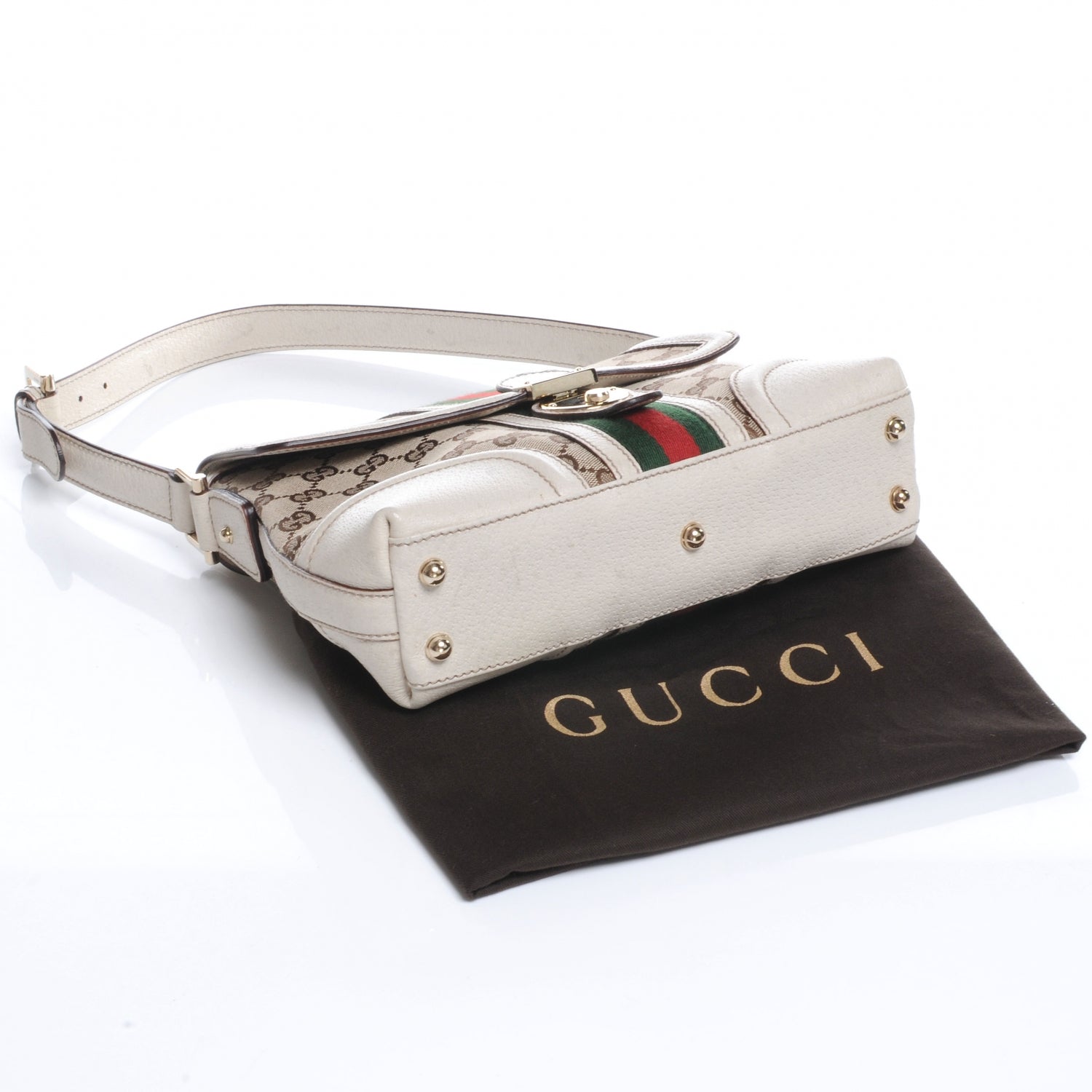 Gucci Monogram Treasure Flap Ivory 4 of 7