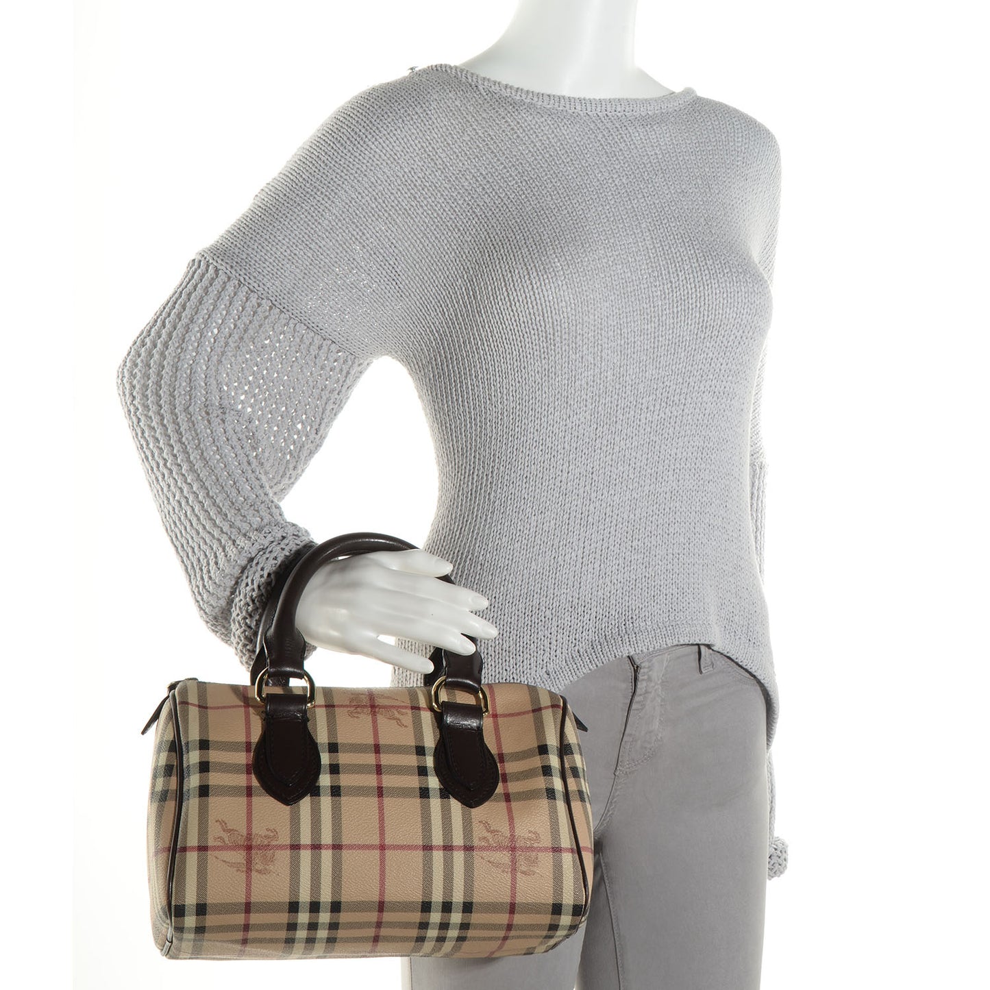 Haymarket Check Small Chester Bowling Bag Chocolate