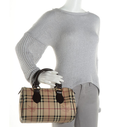 Burberry Haymarket Check Small Chester Bowling Bag Chocolate 2 of 8