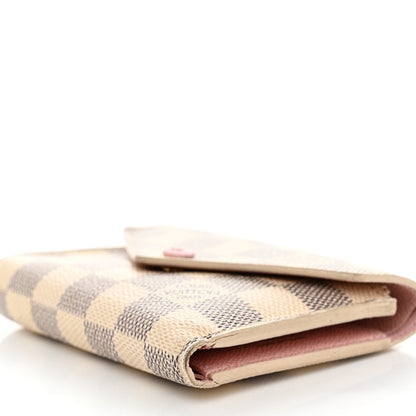 Louis Vuitton Damier Azur Victorine Wallet Rose Ballerine 12 of 15