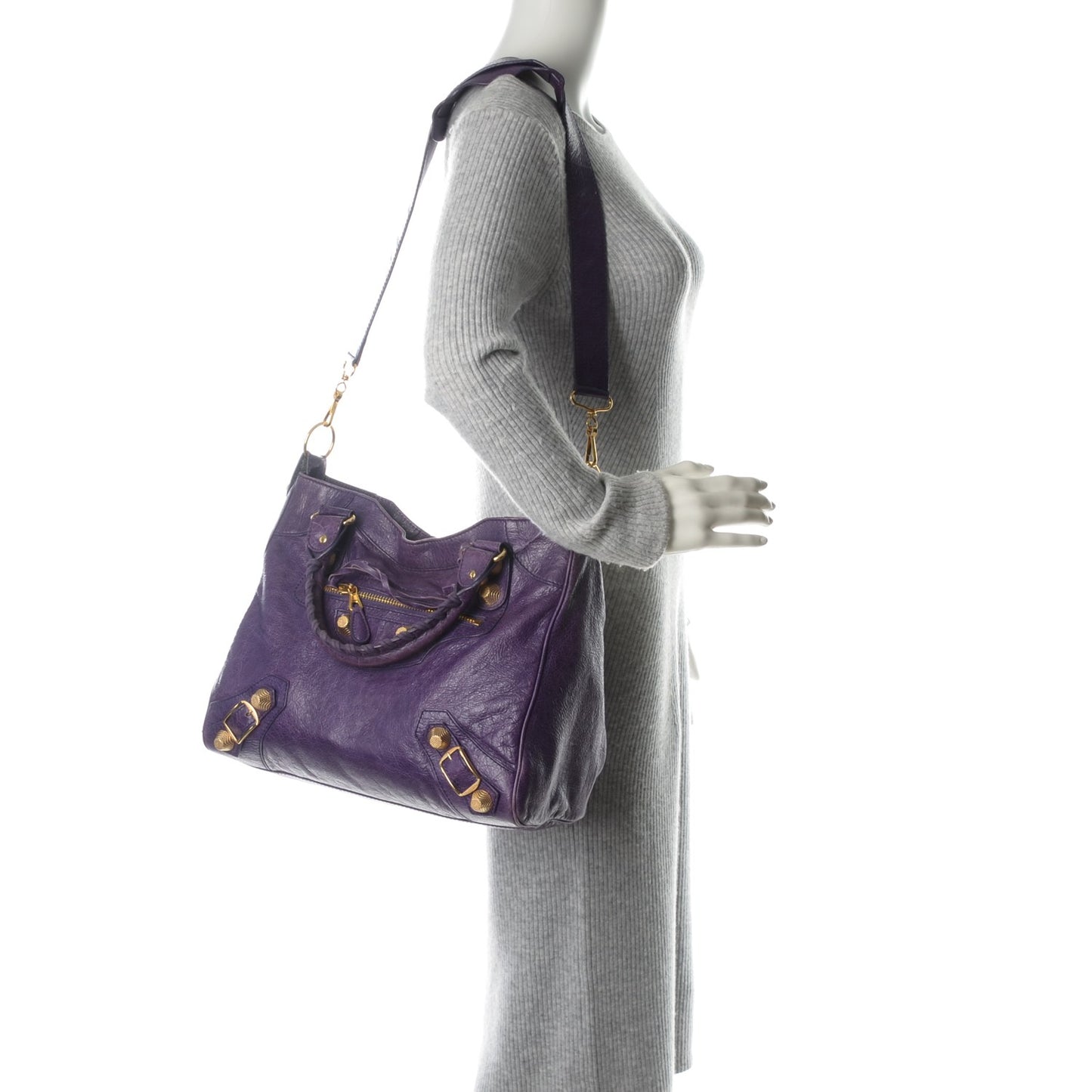 Agneau Giant 21 Gold Hardware Velo Dark Violet