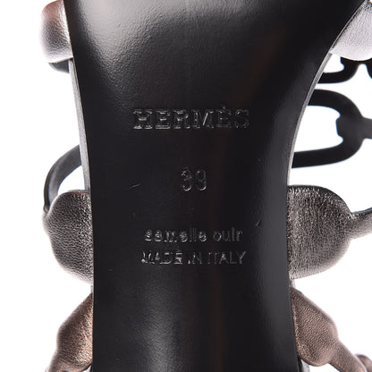 Hermes Laminated Nappa Calfskin Sandals 39 6 of 8